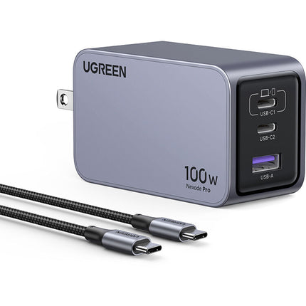UGREEN Nexode Pro Cargador GaN 3 Puertos USB-C 100W y 30W