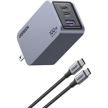 UGREEN Nexode Pro Cargador GaN 3 Puertos USB-C 100W y 30W