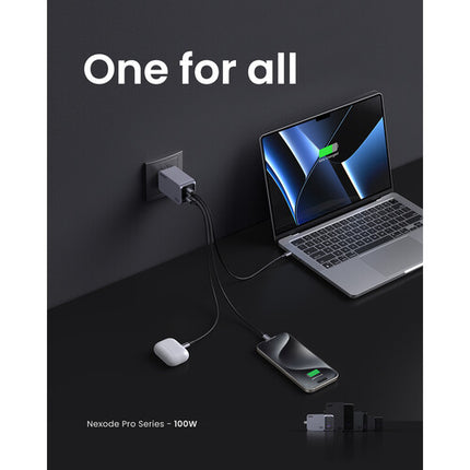 UGREEN Nexode Pro Cargador GaN 3 Puertos USB-C 100W y 30W