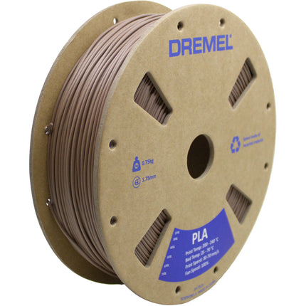 Dremel 3D Filamento PLA 1.75mm 0.75kg Marrón Mate Compatible 3D45