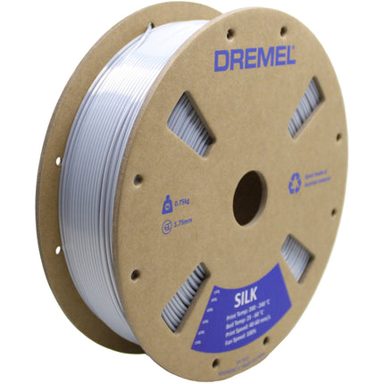 Dremel 3D Filamento PLA Seda 1 75mm 0 75kg Plata RFID