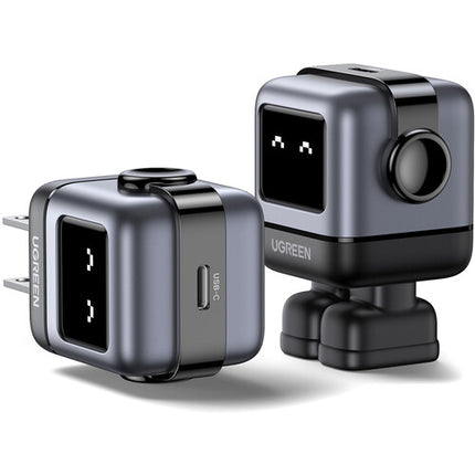 UGREEN Nexode Cargador USB-C PD GaN 30W con Diseño Robot LED