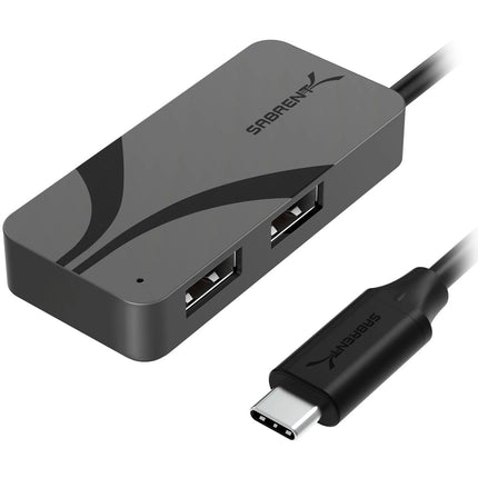 Sabrent HB-C4WP Hub USB-C 3 Puertos con 5.9 Cable 100W Power Delivery