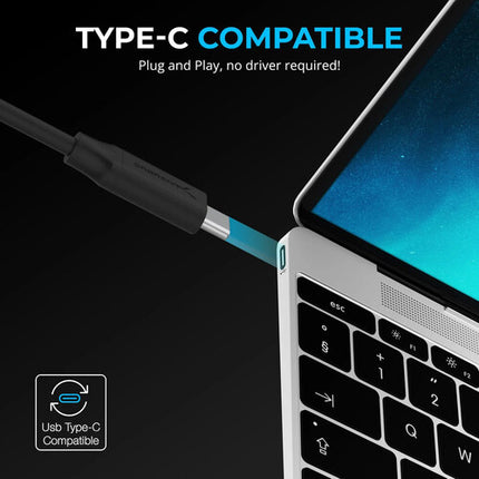 Sabrent HB-C4WP Hub USB-C 3 Puertos con 5.9 Cable 100W Power Delivery