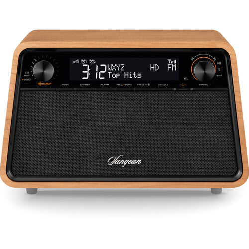 Sangean HDR-19 Radio de Mesa AM FM RDS HD Bluetooth con 40 Presets y Entrada AUX