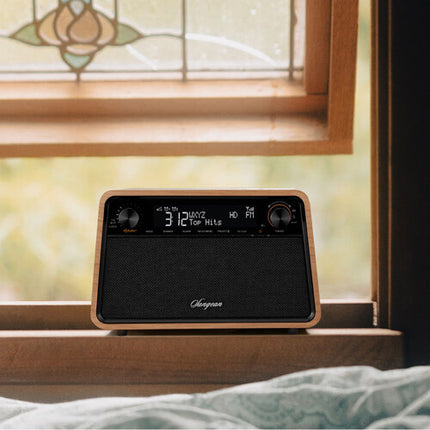 Sangean HDR-19 Radio de Mesa AM FM RDS HD Bluetooth con 40 Presets y Entrada AUX