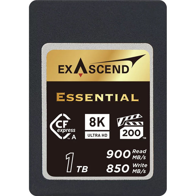Exascend 1TB Essential Series Tarjeta de Memoria CFexpress Tipo A 900 MB/s Lectura 800 MB/s Escritura Con Recuperación de Datos