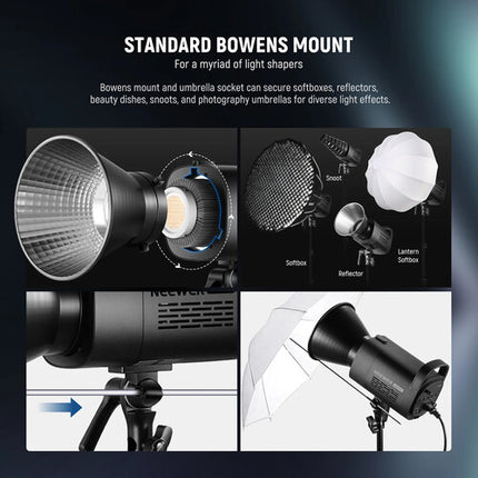 Neewer CB100C RGB LED Monolight Luz 27000 Lux 2700-6500K con Reflector y Cable