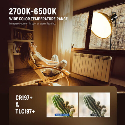 Neewer CB300B Monolight LED Bicolor 150000 Lux 2700-6500K con Reflector