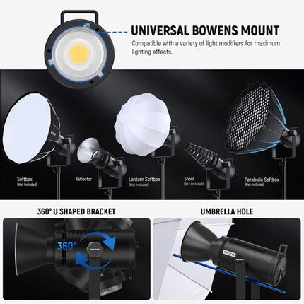 Neewer CB300B Monolight LED Bicolor 150000 Lux 2700-6500K con Reflector