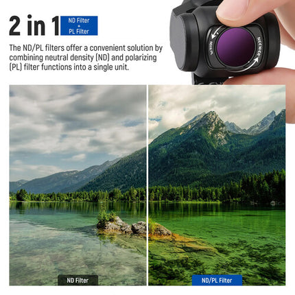 Filtro ND PL para DJI Osmo Pocket 3 Set de 6 piezas con CPL UV y Estuche