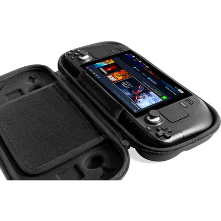 tomtoc FancyCase-G38 Funda rígida para Steam Deck negra resistente salpicaduras con protección joystick