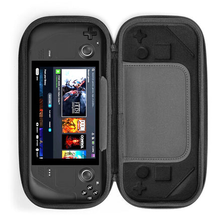 tomtoc FancyCase-G38 Funda rígida para Steam Deck negra resistente salpicaduras con protección joystick