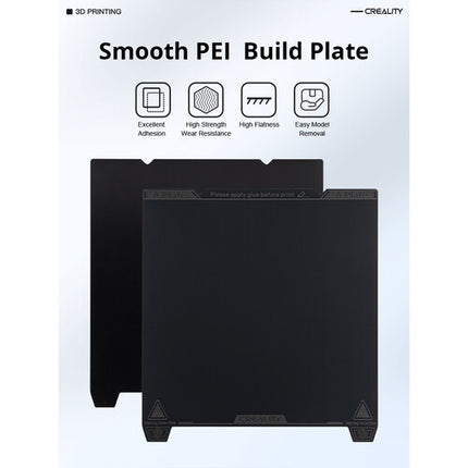 Creality K1 Smooth PEI Placa de Construcción Flexible 9.3x9.3 Pulgadas Fuerza Magnética