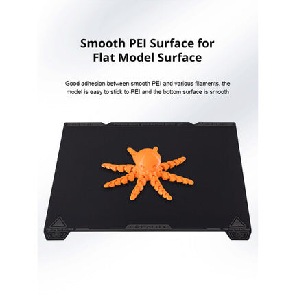Creality K1 Smooth PEI Placa de Construcción Flexible 9.3x9.3 Pulgadas Fuerza Magnética