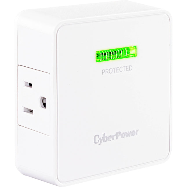 CyberPower HT200W Protector de Sobretensión 2 Salidas 1500 Julios Compacto