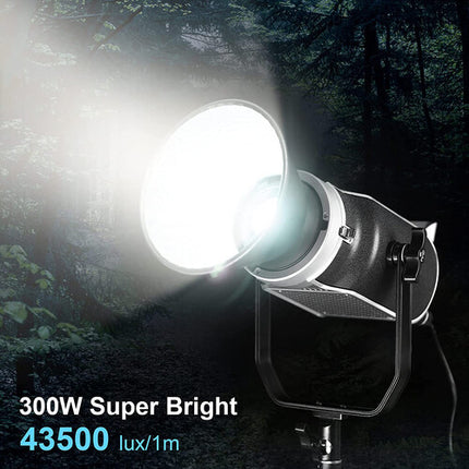 GVM SD300S Monoluz LED Luz Día 5600K 91,500 Lux Reflector Incluido