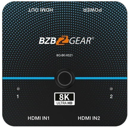 BZBGEAR Switch HDMI 2.1 2x1 8K60 HDR Chroma 4:4:4 5V 1A