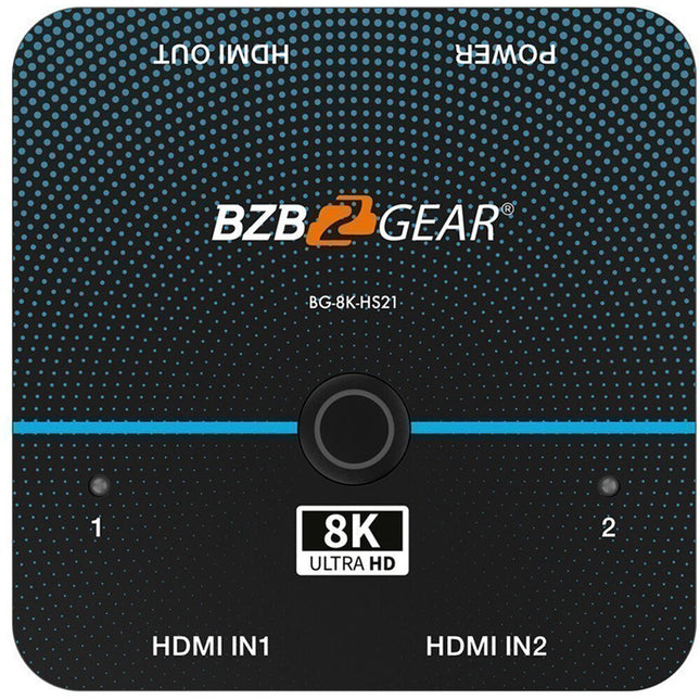BZBGEAR Switch HDMI 2.1 2x1 8K60 HDR Chroma 4:4:4 5V 1A