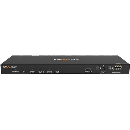 BZBGEAR Divisor HDMI 4 Puertos 4K60Hz 4:4:4 con Salida Audio Digital Analógica