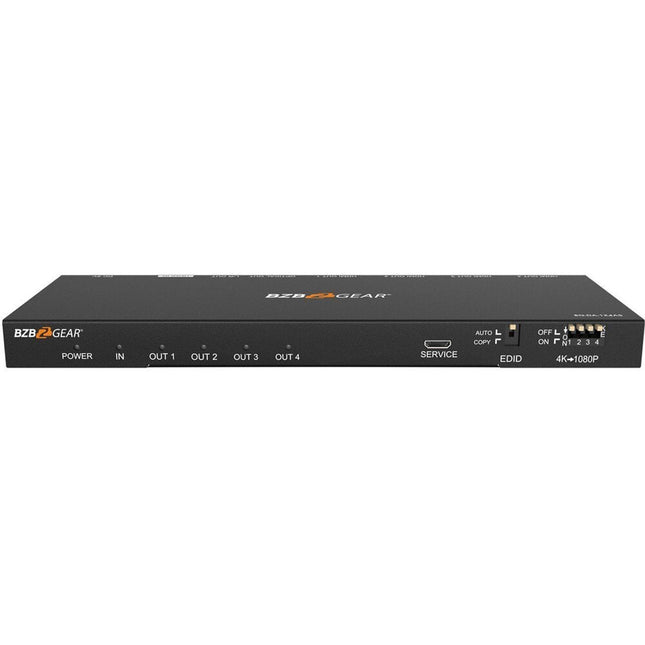 BZBGEAR Divisor HDMI 4 Puertos 4K60Hz 4:4:4 con Salida Audio Digital Analógica