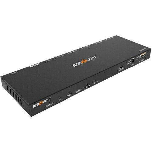 BZBGEAR Divisor HDMI 4 Puertos 4K60Hz 4:4:4 con Salida Audio Digital Analógica