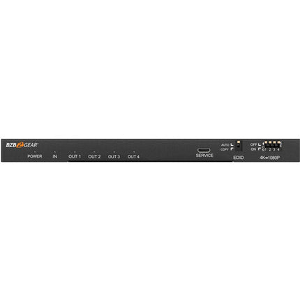BZBGEAR Divisor HDMI 4 Puertos 4K60Hz 4:4:4 con Salida Audio Digital Analógica