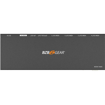 BZBGEAR Divisor HDMI 4 Puertos 4K60Hz 4:4:4 con Salida Audio Digital Analógica