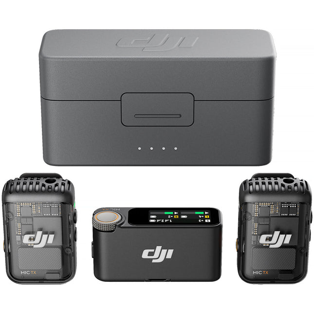 DJI Mic 2 Sistema de Micrófono Inalámbrico Digital Compacto 14 Horas de Grabación 820 Pies Alcance Bluetooth