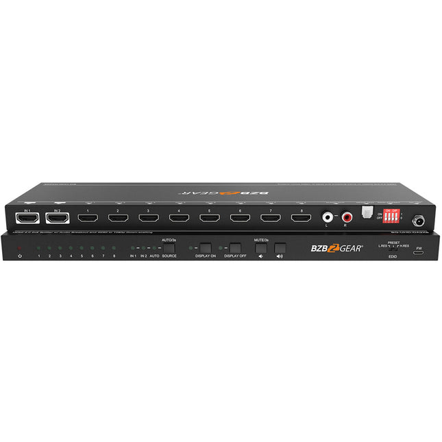 BZBGEAR 2x8 UHD 4K Amplificador Distribuidor HDMI con Control CEC y 18 Gb/s