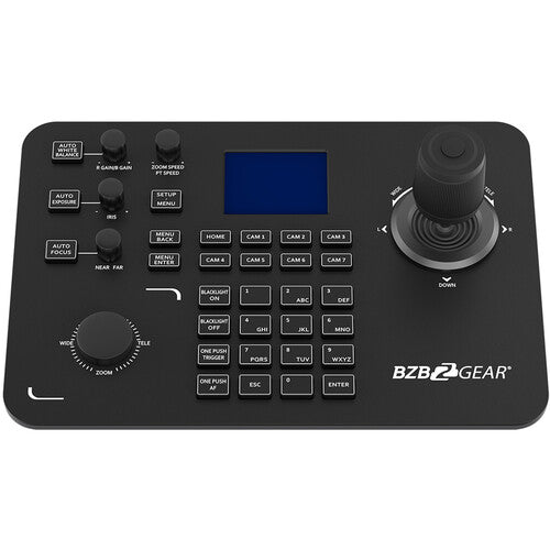 BZBGEAR Controlador PTZ Universal Avanzado IP RS-232 422 con Joystick y Pantalla LCD