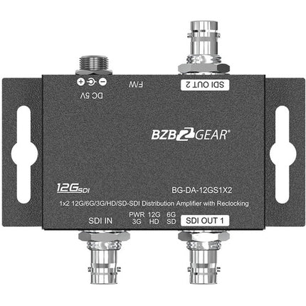 BZBGEAR 12G-SDI Splitter Amplificador distribución 1 entrada 2 salidas 5V Adapter