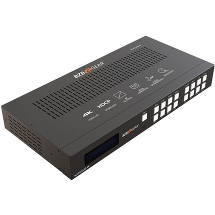 BZBGEAR 6x2 4K Switcher para Sala de Conferencias con HDMI VGA USB-C y Audio 48V Phantom Power