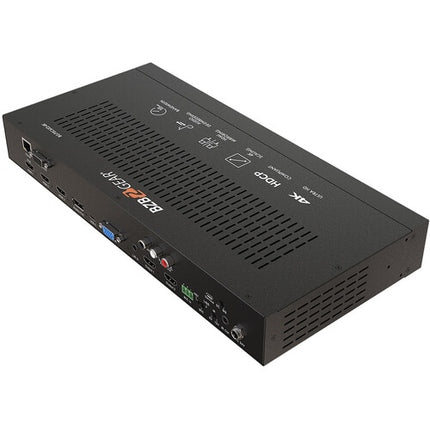 BZBGEAR 6x2 4K Switcher para Sala de Conferencias con HDMI VGA USB-C y Audio 48V Phantom Power