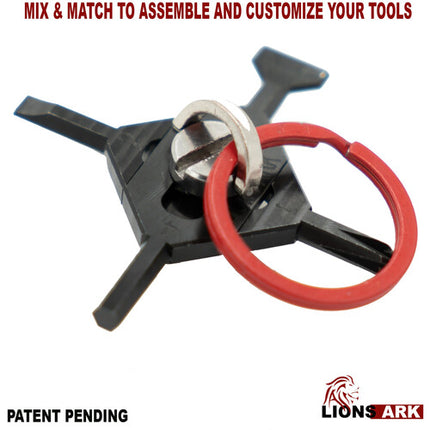 Lions Ark DST Multiherramienta para cámara con llave Allen #4 y destornillador plano acero inoxidable