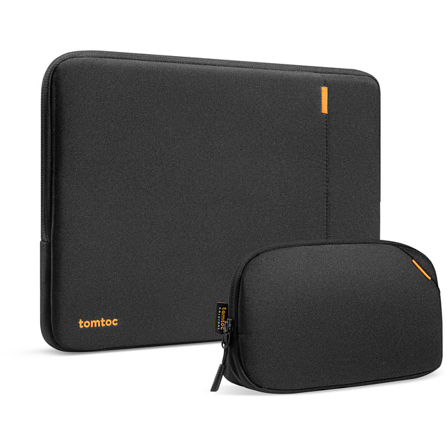 tomtoc Defender-A13 Funda para Portátil 14 Pulgadas con Bolsillo Técnico Negra