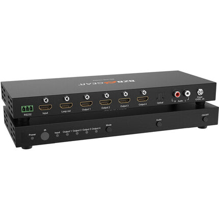 BZBGEAR 2x2 4K60 HDMI Controlador de Video Wall con Audio 4 Salidas HDMI
