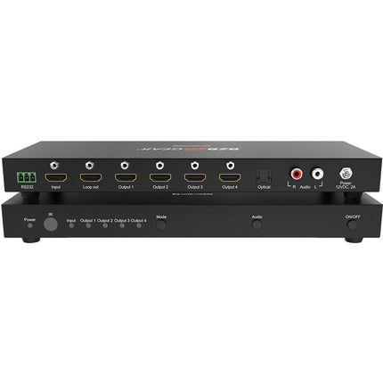 BZBGEAR 2x2 4K60 HDMI Controlador de Video Wall con Audio 4 Salidas HDMI