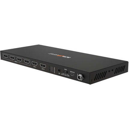 BZBGEAR Switcher Matriz HDMI 4x2 4K60 18 Gb/s con Audio y Escalado 1080p Control Remoto