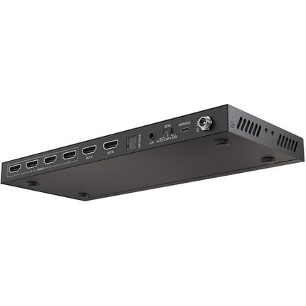BZBGEAR Switcher Matriz HDMI 4x2 4K60 18 Gb/s con Audio y Escalado 1080p Control Remoto