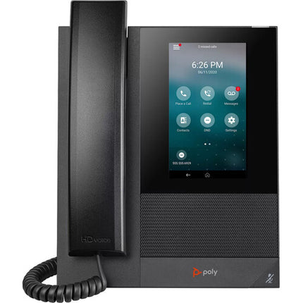 Poly CCX 400 teléfono de escritorio Microsoft Teams 5" táctil 24 líneas PoE