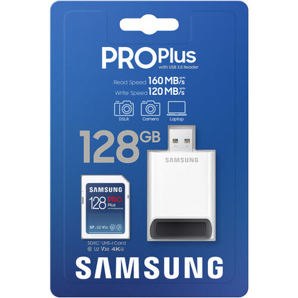 Samsung 512GB PRO Plus Tarjeta de Memoria SDXC UHS-I 180MB/s con Lector USB-A