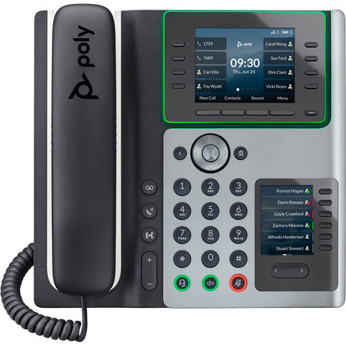 Poly Edge E400 Teléfono IP de Escritorio con Pantalla IPS 3.5" y 2 Puertos Ethernet Gigabit PoE