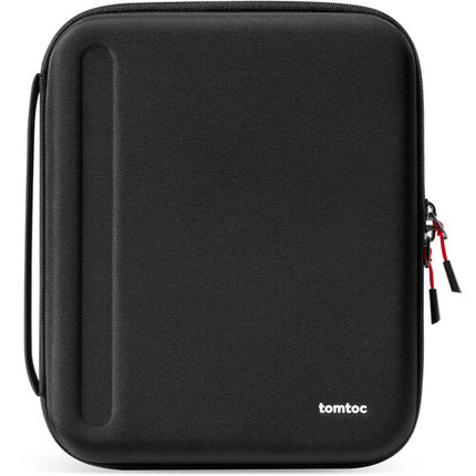 tomtoc FancyCase-B06 Funda Portfolio para iPad 12.9" Negra con Asa y Compartimento Organizador