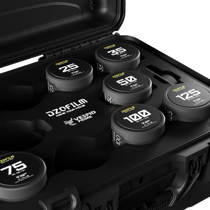 DZOFilm VESPID Prime Kit de 7 lentes cine 16 125mm con estuche rígido
