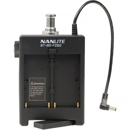Nanlite Forza 60 Empuñadura Batería para Sony L NP-F con Indicadores y Soporte Plegable