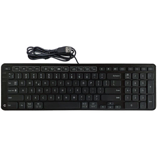 Contour Design Balance Teclado con Cable Negro USB Teclas Multimedia 10 Dígitos