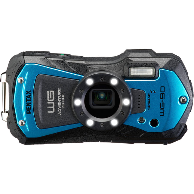 Ricoh Pentax WG-90 Cámara digital azul 16MP Zoom 5x LCD 2.7"