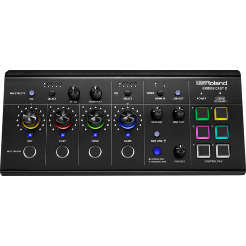 Roland BRIDGE CAST X Mezclador Streaming con Captura Video Dual HDMI Dual USB-C