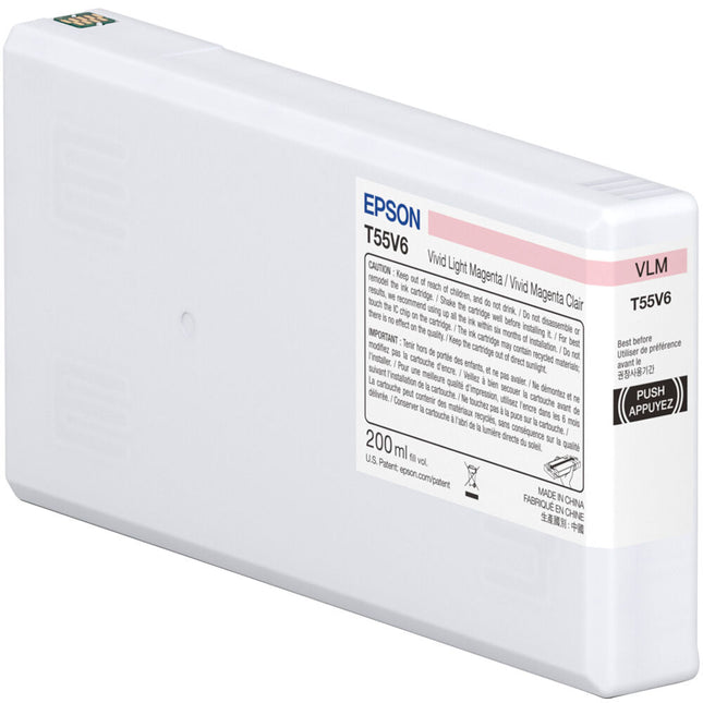 Epson T55V Tinta Light Magenta UltraChrome PRO10 200mL para SureColor P5370 17"